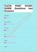 TLETA POST STUDY  GUIDE Questions and  Answers