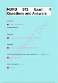 NURS 612 Exam 4 Questions and Answers