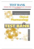 TEST BANK INTRODUCTORY CLINICAL PHARMACOLOGY 12TH EDITION By Susan M Ford