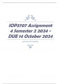 IOP3707 Assignment 4 Semester 2 2024 - DUE 14 October 2024