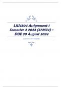 LJU4804 Assignment 1 Semester 2 2024 (572574) - DUE 30 August 2024