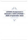 LJU4804 Assignment 2 Semester 2 2024 (572928) - DUE 13 September 2024