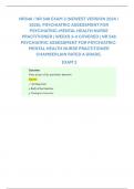 NR548 / NR 548 EXAM 2 (NEWEST VERSION 2024 / 2025): PSYCHIATRIC ASSESSMENT FOR PSYCHIATRIC-MENTAL HEALTH NURSE PRACTITIONER | WEEKS 3-4 COVERED | NR 548 PSYCHIATRIC ASSESSMENT FOR PSYCHIATRIC-MENTAL HEALTH NURSE PRACTITIONER CHAMBERLAIN RATED A GRADE.