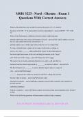 MSIS 3223 - Nord - Okstate - Exam 1 Questions With Correct Answers