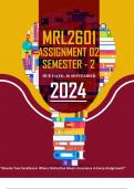 MRL2601 ASSIGNMENT 2 SEMESTER 2 - 2024 (867625)