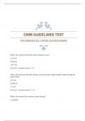 CNIM GUIDELINES TEST | VERIFIED |ACCURATE ANSWERS