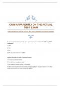 CNIM APPARENTLY ON THE ACTUAL TEST EXAM |VERIFIED|ACCURATE ANSWERS