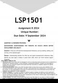 LSP1501 Assignment 8 (ANSWERS) 2024 - DISTINCTION GUARANTEED