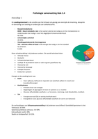 Pathologie samenvatting blok 3.4 van het tentamen Beroepsvoorbereiding 2