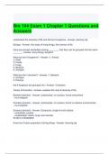 Bio 104 Exam 1 Chapter 1 Questions and Answers