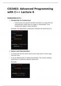 CO2402 Advanced Programming with C++ Lecture 6 Notes