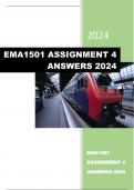 EMA1501 ASSIGNMENT 4 ANSWERS 2024