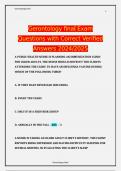 Gerontology final Exam Questions with Correct Verified Answers 2024/2025