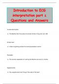 Introduction to ECG  interpretation part 1 Questions and Answers