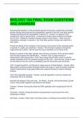 BIOLOGY 104 FINAL EXAM QUESTIONS AND ANSWERS