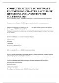 COMPUTER SCIENCE 307 SOFTWARE ENGINEERING  CHAPTER 1 ACCURATE QUESTIONS AND ANSWERS WITH SOLUTIONS 2024