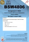 BSW4806 Assignment 2 (COMPLETE ANSWERS) 2024 - DUE 5 August 2024