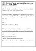 ATI - Capstone Pharm Assessment Questions And Answers Latest Update