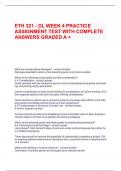 ETH 321 - DL WEEK 4 PRACTICE ASSIGNMENT TEST WITH COMPLETE ANSWERS GRADED A +