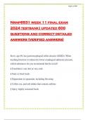 Nrnp6531 week 11 final exam 2024 testbank| updated 600 questions and correct detailed answers (verified answers