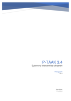 p-taak 3.4 succesvol interventies uitvoeren