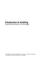 Introduction to Auditing - Verplichte extra literatuur