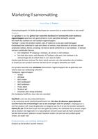 Samenvatting: Marketing II (2), Fashion and Textile Technologies, Saxion, leerjaar 1, kwartiel 4