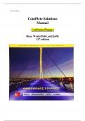 Complete  Solutions Manual Corporate  Finance By Ross, Westerfield, and Jaffe( 12th Edition 2024)  LATEST UPDATE