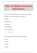 APSC 151 Midterm Questions  And Answers