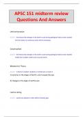 APSC 151 midterm review Questions And Answers