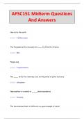 APSC151 Midterm Questions  And Answers