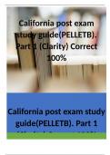 California post exam study guide(PELLETB). Part 1 (Clarity) Correct 100%