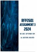 RFP2601 Assignment 3 (Portfolio) 2024 | Due September 2024