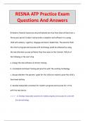 RESNA ATP Practice Exam Questions And Answers