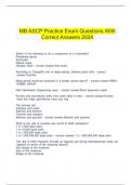   MB ASCP Practice Exam Questions With Correct Answers 2024