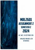 MRL2601 Assignment 2 Semester 2 2024 | Due 20 September 2024