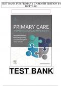 Test Bank  For Primary Care, Interprofessional Collaborative Practice, 6th Edition by Buttaro, 2021 | All Chapters  1-228 Updated