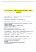  CCRP Exam Questions And Answers 100% Verified.