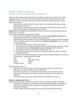 Principles of Economics Central Written Test Summary - Chapters 1-3-4-5-6-10-11-12-13 (Micro-economic part)