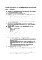 Phase Distribution of Software Development Effort 