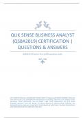 QLIK SENSE BUSINESS ANALYST  (QSBA2019) CERTIFICATION |  QUESTIONS & ANSWERS