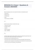 MCB4304 Ch 4 Exam 1 Questions & Answers 2024/2025