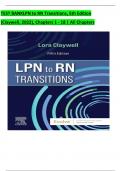 Test Bank For LPN to RN Transitions 5th Edition by Lora Claywell 9780323697972 Chapter 1-18 Complete Guide.