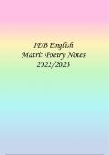 IEB FULL ENGLISH POETRY GRADE 12 2023