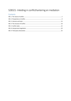 Samenvatting Inleiding in conflicthantering en mediation