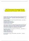    PADI Divemaster Knowledge Review Questions And Answers 100% Verified.