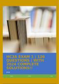 HC3A EXAM 1 | 126 QUESTIONS | WITH 2024 COMPLETE SOLUTIONS!!