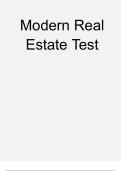 Modern Real Estate Test answers