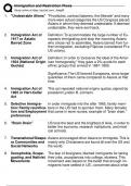 Study Guide: SOCSCI78B "Immigration and Restriction Flows" for UCI Students