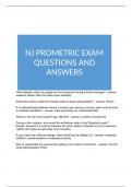 NJ PROMETRIC EXAM QUESTIONS AND ANSWERS